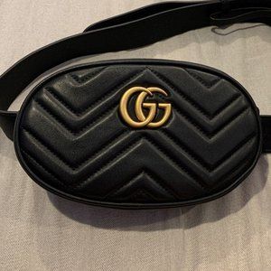 gucci marmont belt bag in black